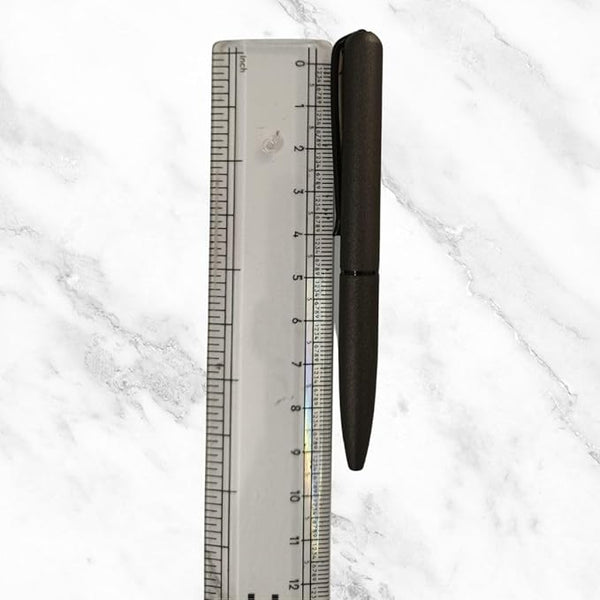 Matt Gunmetal Mini Ball Pen – Black Clip | Premium Twist Mechanism | Compact & Elegant Design | Smooth Blue Ink