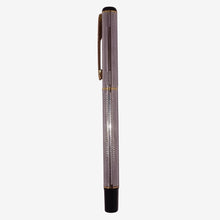 Metallic Glossy Silver Body Ball Pen with Gold Clip | Openable Mechanism | Blue Ink