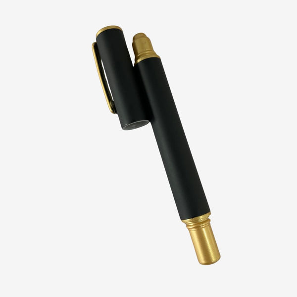 Fellowship Jotter Matt Black Body Ball Pen with Black Cap & Gold Clip | Back Press Mechanism | Blue Ink