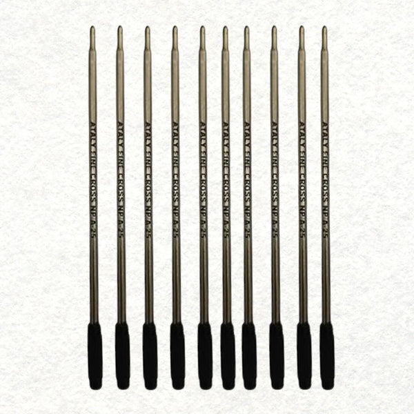 Set of 10 Premium 1mm Cross Compatible Ball Pen Refills | Smooth Black Ink | Long-Lasting Writing Performance | Universal Pen Refill Pack