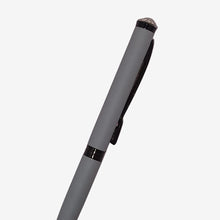 Matt Gray Body Ball Pen with Black Clip & White Diamond Top | Mini-VT Refill | Smooth Blue Ink | Twist Mechanism | Premium Gift Pen for Men & Women
