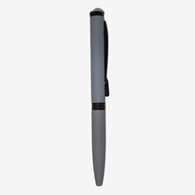 Matt Gray Body Ball Pen with Black Clip & White Diamond Top | Mini-VT Refill | Smooth Blue Ink | Twist Mechanism | Premium Gift Pen for Men & Women