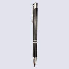 Metallic Glossy Gray Ball Pen – Silver Clip | Click Mechanism | Smooth Blue Ink