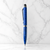 Ballpen Bazaar Stylus Metallic Glossy Designer Blue Colour Body with Silver Colour Clip Twist Mechanism Mini Ball Pen with Blue Ink and 1 Extra Refill - 1 Pc