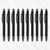 Ballpen Bazaar Set of 10 Matt Black Colour Body with Gunmetal Colour Clip Click Mechanism Ball Pen | Blue Ink | Premium Metal Writing Pens | 10 Pcs
