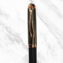 Metallic Black Designer Ball Pen with Silver Clip | Schmidt 888 Blue Ink Refill