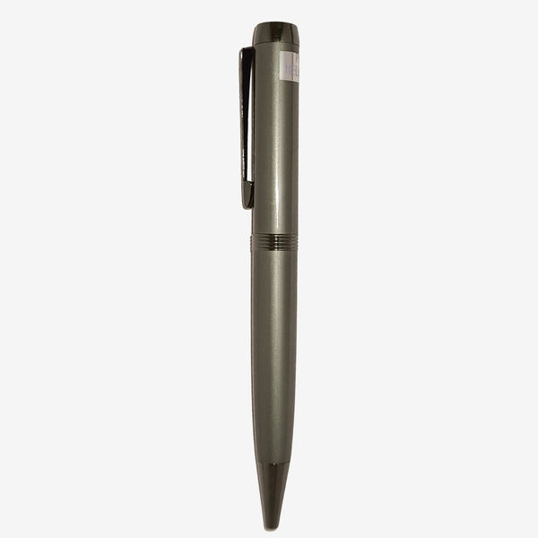 Metallic Glossy Gray Twist Ball Pen – Premium Writing Gift for Men & Women | 0.6mm Screw-Type Blue Refill
