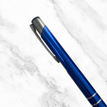 Set of 3 Glossy Metallic Blue Ball Pens – Silver Clip | Click Mechanism | Smooth Blue Ink