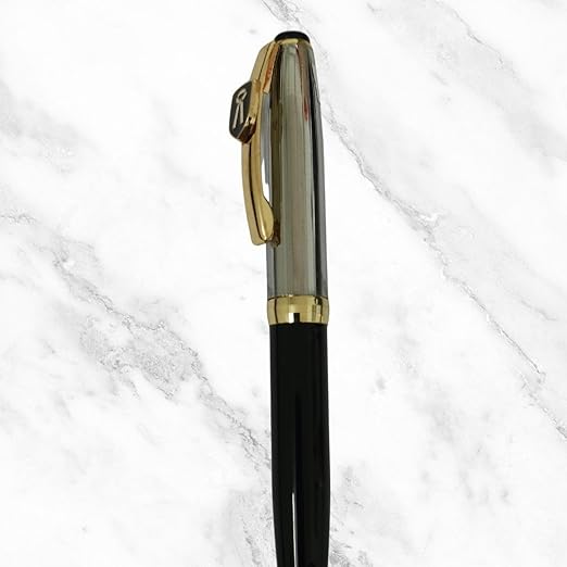 Advocate Logo Ball Pen – Black & Silver Premium Design | Smooth Writing with Glycer 0.6mm Blue Ink