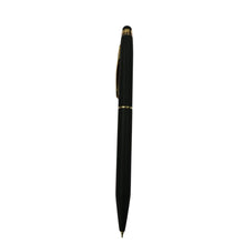 Matte black color body with gold clip and mobile touch Twist mechanism ball Pen (blue Ink) Ballpen Bazaar