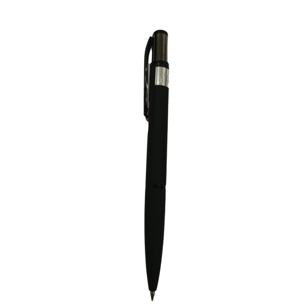 Classic black pen with reliable click design for dependable writing.