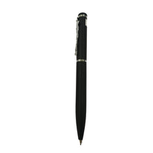 Doctor logo pen with silver and black twist design for professional writing.