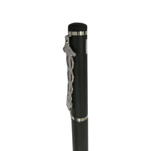 Matte black color body with designer silver color clip Twist  mechanism ball Pen (blue Ink) Ballpen Bazaar