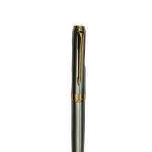 Metallic Silver Ball Pen with Golden Clip openable mechanism - Blue Ink Ballpen Bazaar