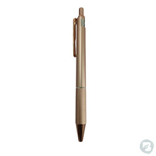 Rose gold and brown metal pen with comfortable grip and classy design.