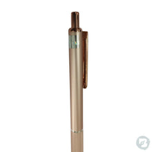 Light Weight Metal Body Rose Gold Pen with Checkered Grip - Ballpen Bazaar