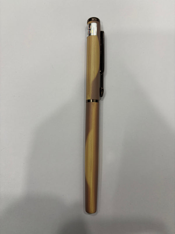 Wooden Color Metal Ball Pen with Brown Clip & Openable Mechanism (blue ink) Ballpen Bazaar