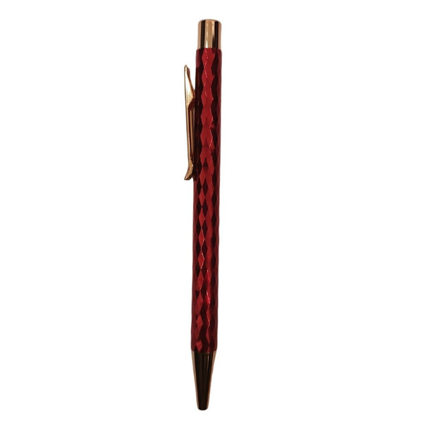 Red & Rose Gold Pen – Glossy Click Design for Luxurious Writing Valentine Gift