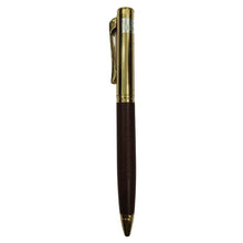 Metallic Brown and gold color body with gold color clip twist mechanism ball Pen (blue Ink) Ballpen Bazaar