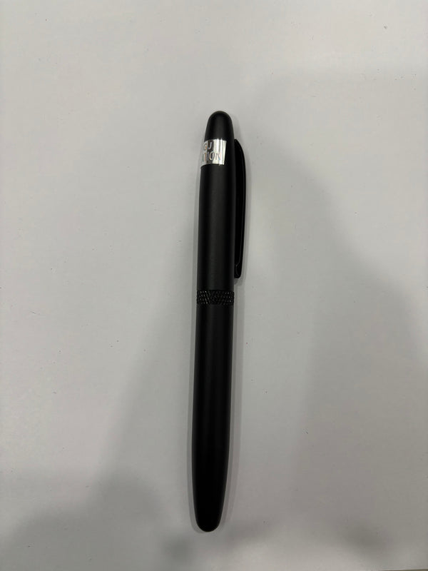 Matte black color body with black color clip openable mechanism ball Pen (blue Ink) Ballpen Bazaar