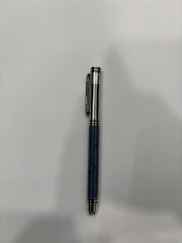 Blue Designer Metal Ball Pen - Silver Cap, Openable Mechanism Ballpen Bazaar