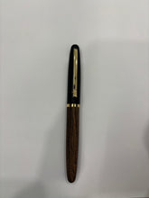 Wooden Finish Metal Ball Pen - Brown Body, Black Cap, Blue Ink Ballpen Bazaar