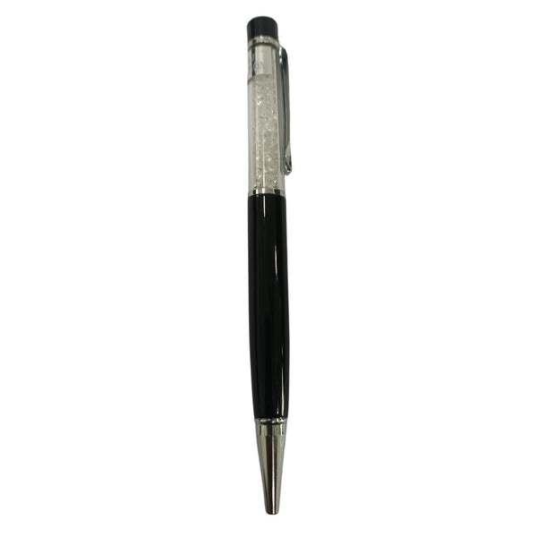 Black Pen with White Diamond – Twist Mechanism for Smooth Writing