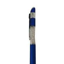 The Matte Blue Body with White Diamond Top – Silver clip twist mechanism for refined writing. Valentine Gift