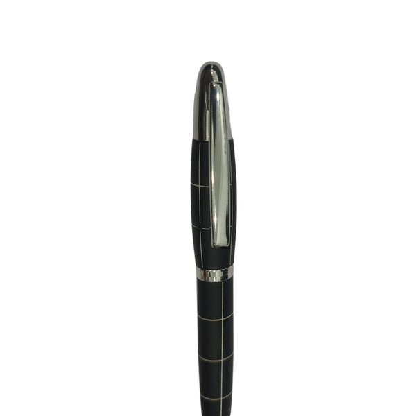 Black Checks Pen – Stylish Twist Design for Smooth Writing