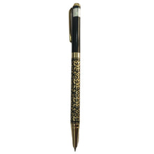 Golden & Black Engraved Pen – Elegant Twist Design