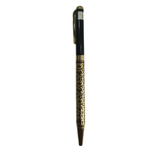 Golden & Black Engraved Pen – Elegant Twist Design