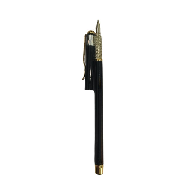 Glossy Black & Gold Pen – Sleek Openable Design