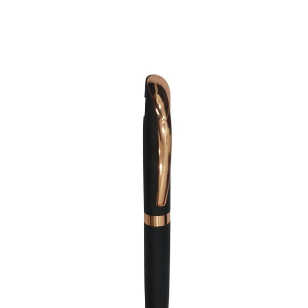 Matte Black and Gold Clip Twist Pen – Elegant Writing Tool Valentine Gift