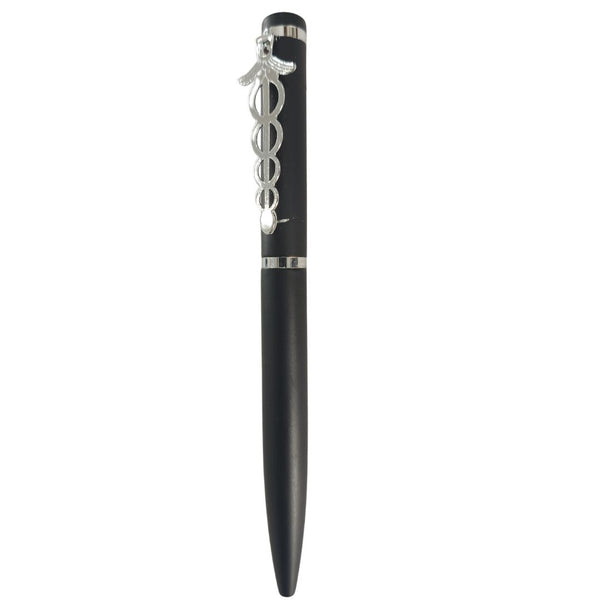 Doctor clip pen with sleek black twist design for practical and stylish writing.