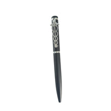 Metal Ball Pen with Doctor Pin Silver Symbol, Black Body - Ballpen Bazaar