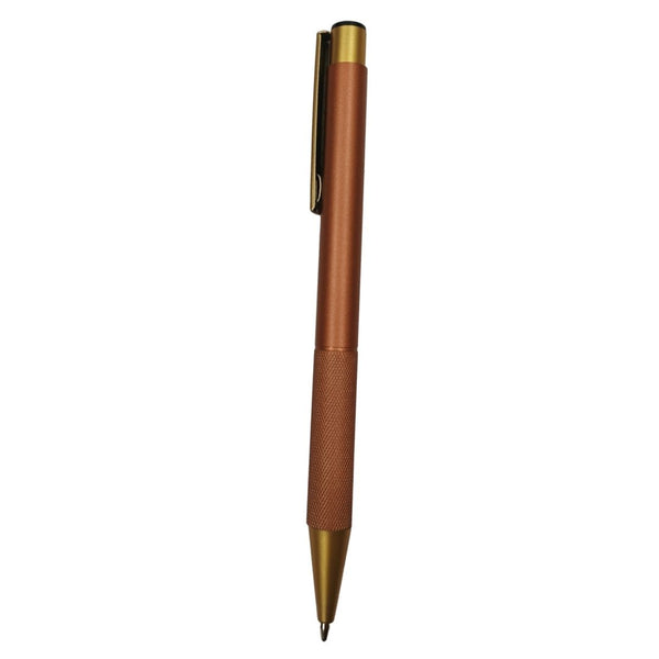 Rose gold pen with premium twist design for luxurious and smooth writing.