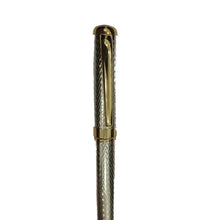 Designer Silver Metal Ball Pen with Gold Clip – Blue Ink - Ballpen Bazaar