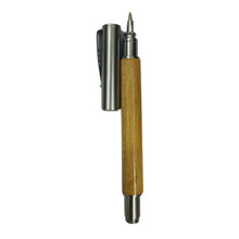 Wooden roller pen with openable design for elegant and nature-inspired writing.