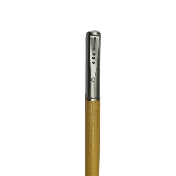 Wooden Finish Metal Ball Pen with Silver Cap – Elegant Design - Ballpen Bazaar