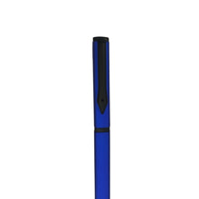 Metal Ball Pen with Blue Body & Black Clip - Stylish Design - Ballpen Bazaar