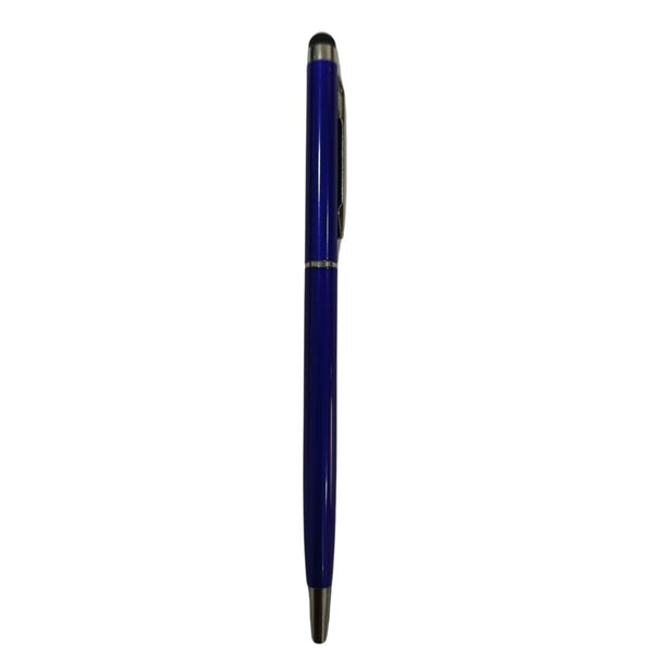 Blue mobile touch pen with slim, stylish design for tech-savvy and smooth writing.