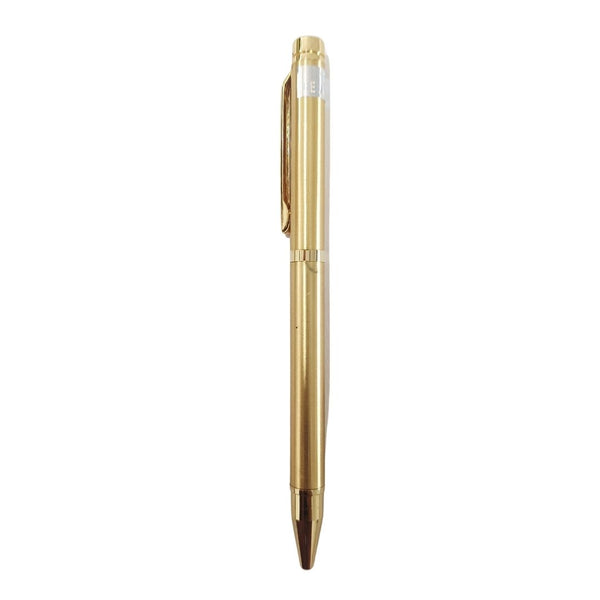 Golden finish pen with luxurious design and smooth writing for professional use.