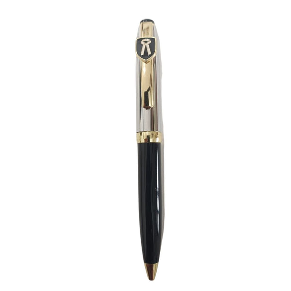 Advocate logo pen with black & silver premium design, perfect for corporate gifting.