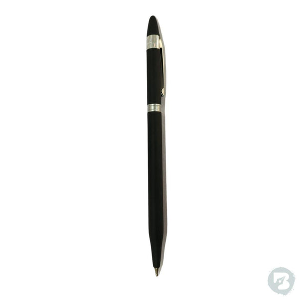 Black Body Metal Ball Pen with Silver Clip – Elegant Twist Mechanism for Smooth Writing