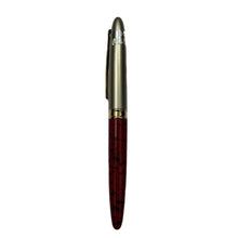 Red ball pen with bold design and golden clip for a touch of elegance in writing.