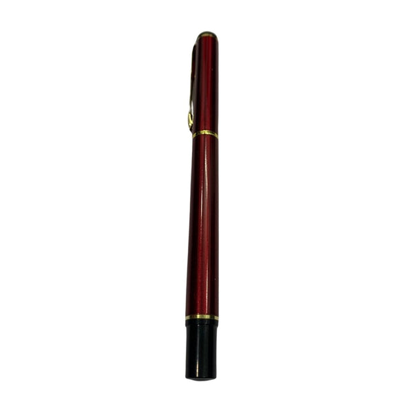 Red and gold pen with elegant openable design for refined, professional writing.