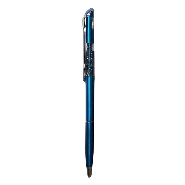 Glossy sky diamond pen with shimmering design for a dazzling writing experience.