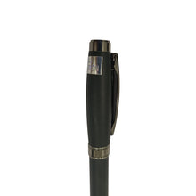 Metallic black color body with gray color clip Openable mechanism ball Pen (blue Ink) - Ballpen Bazaar