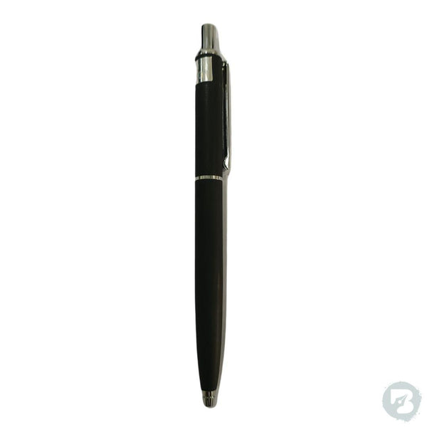 Black Body Metal Ball Pen with Silver Clip – Sleek and Smooth Writing