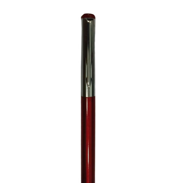 Metal Ball Pen - Silver Cap, Red Glossy Body, Openable - Ballpen Bazaar